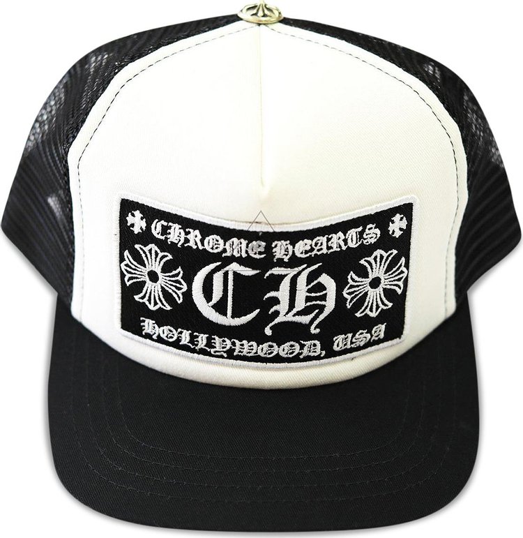 Chrome Hearts Ch Hollywood Trucker Hat BlackWhite