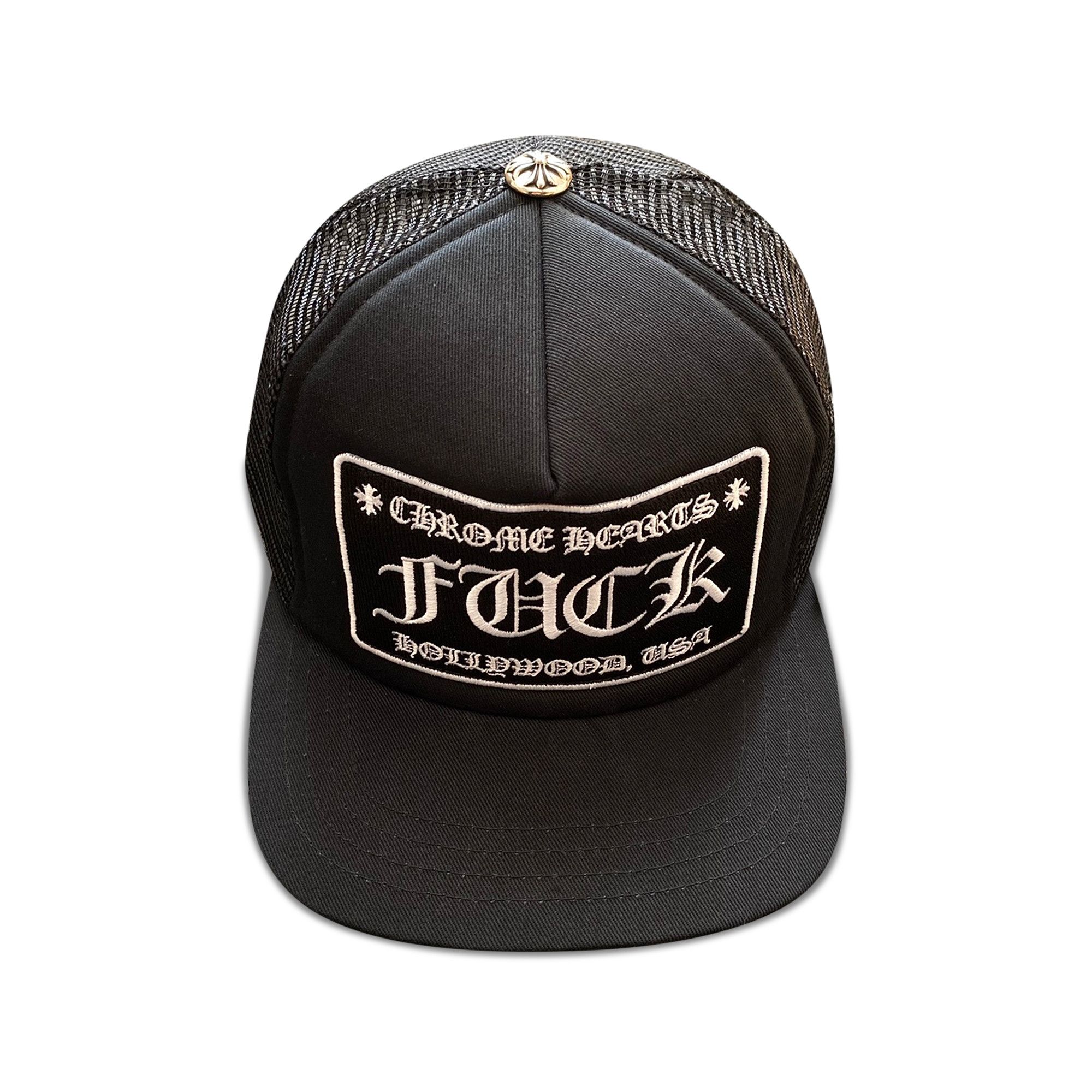 Chrome Hearts FUCK Hollywood Trucker Hat 'Black'