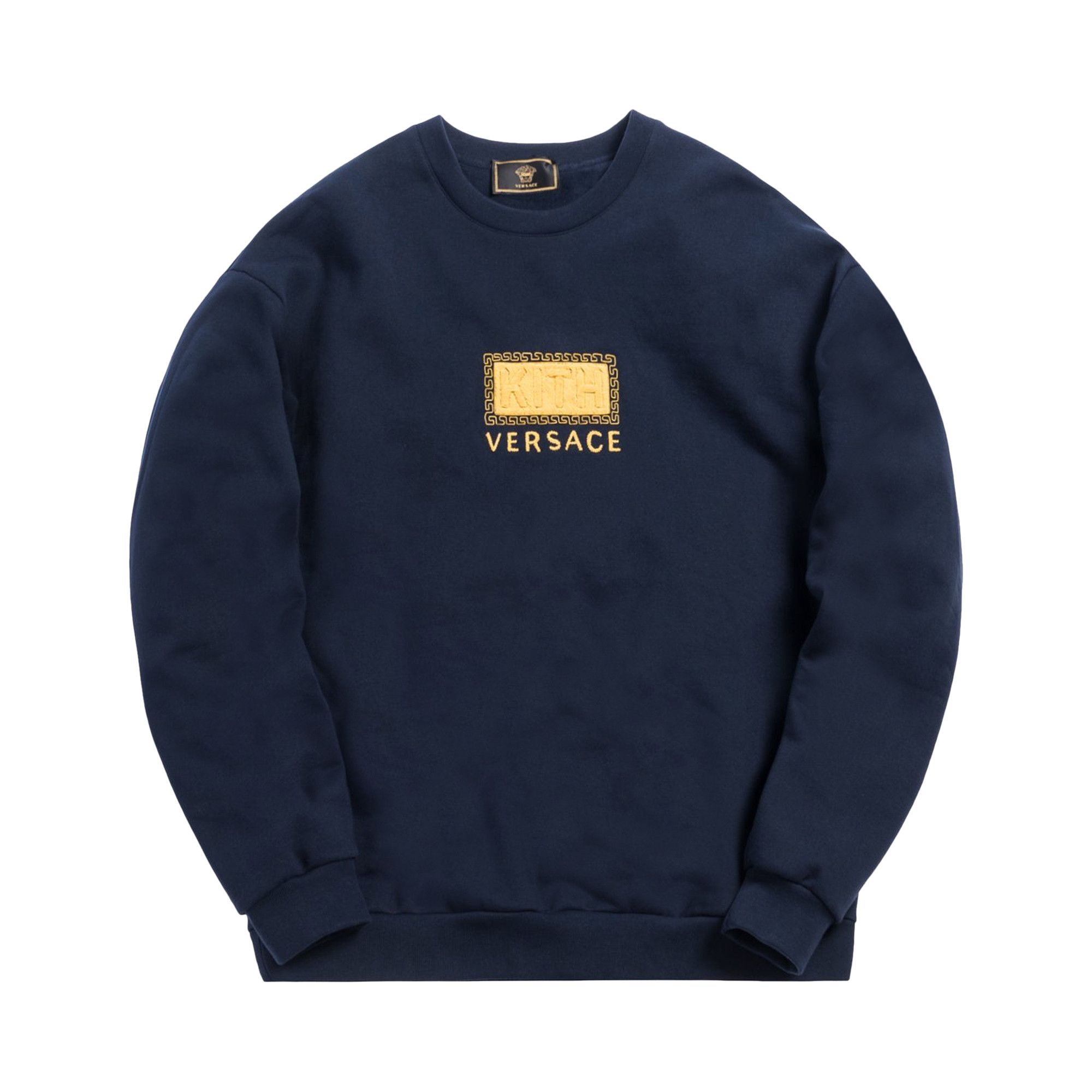 Buy Kith x Versace Greek Key Crewneck Navy VSA82638 A229724 A90 GOAT