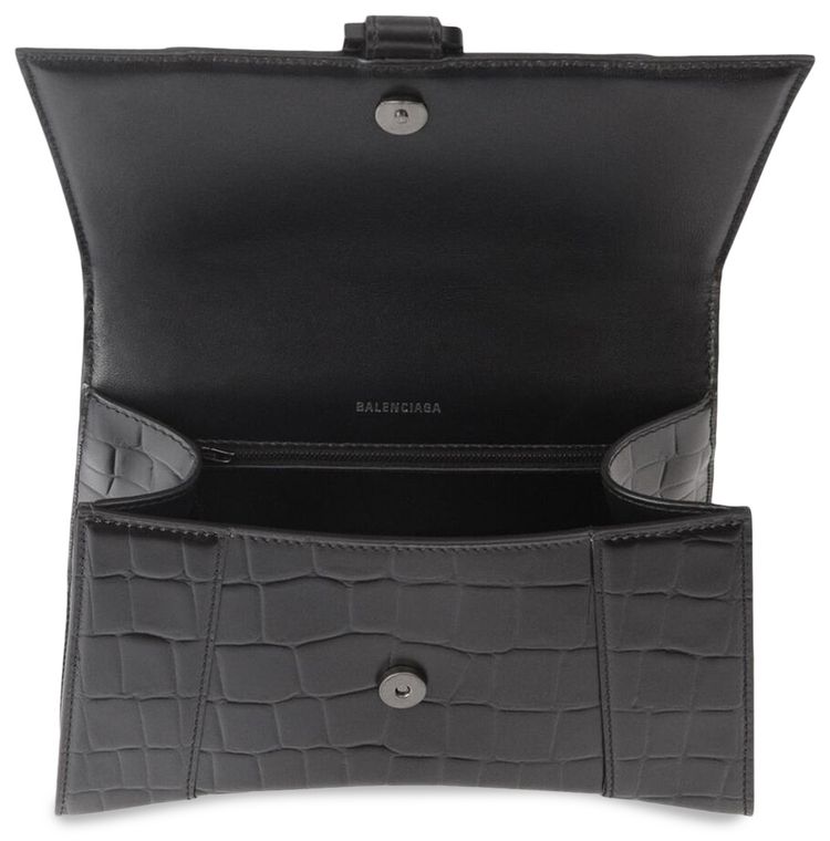 Balenciaga Small Hourglass Top Handle Bag Black