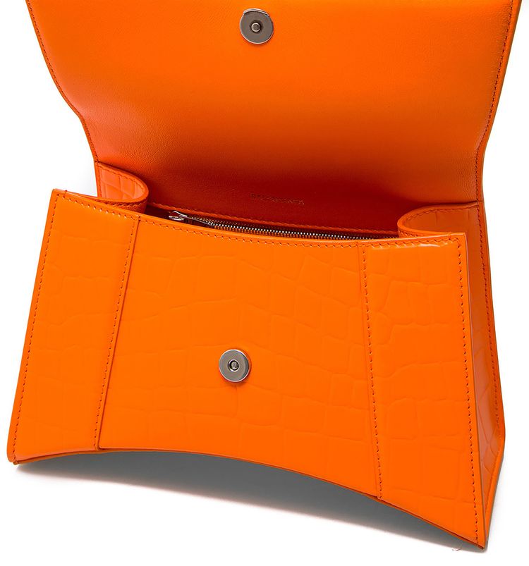 Balenciaga Small Hourglass Top Handle Bag Orange