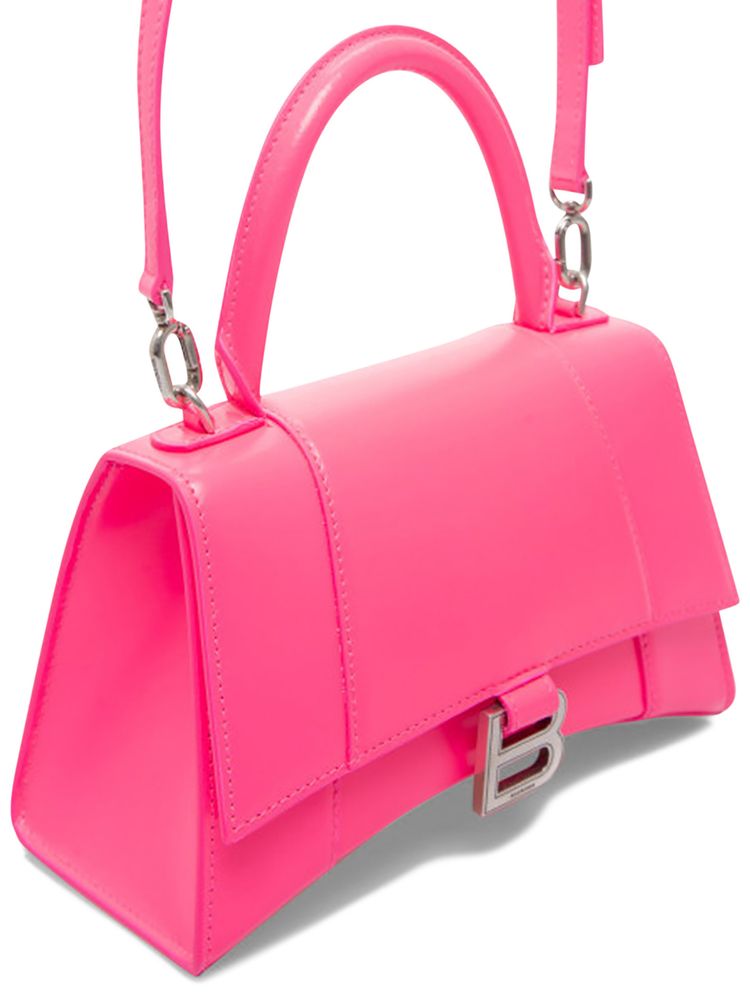 Balenciaga Small Hourglass Top Handle Bag Fluo Pink