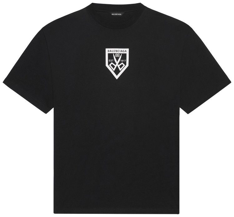 Balenciaga Scissors Flatground T Shirt BlackWhite