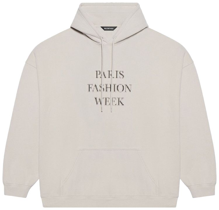 Balenciaga Paris Fashion Week Hoodie Cement GreyBlack