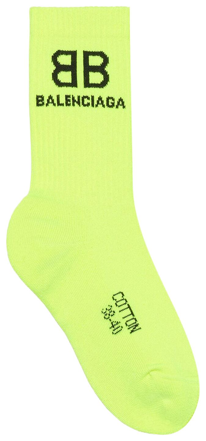 Balenciaga Acid Tennis Socks Lemon