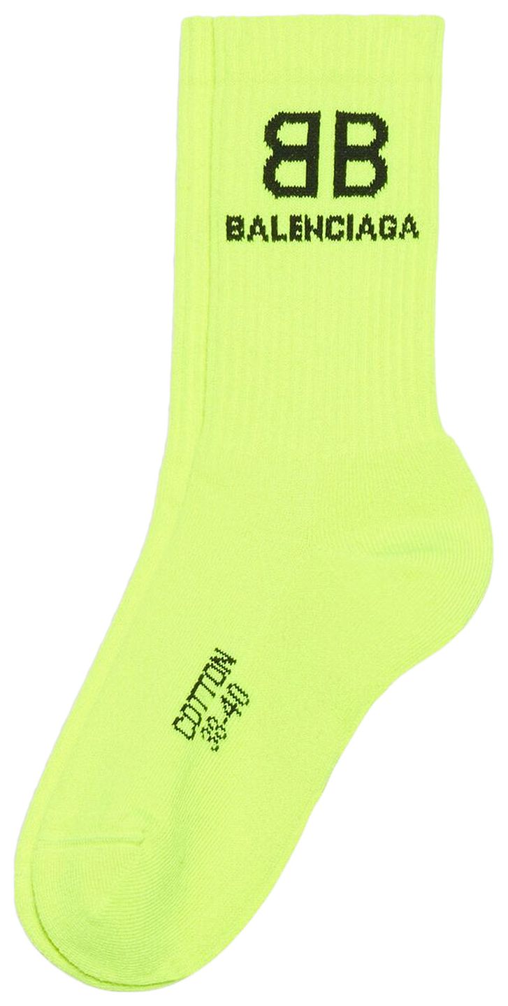 Balenciaga Acid Tennis Socks Lemon