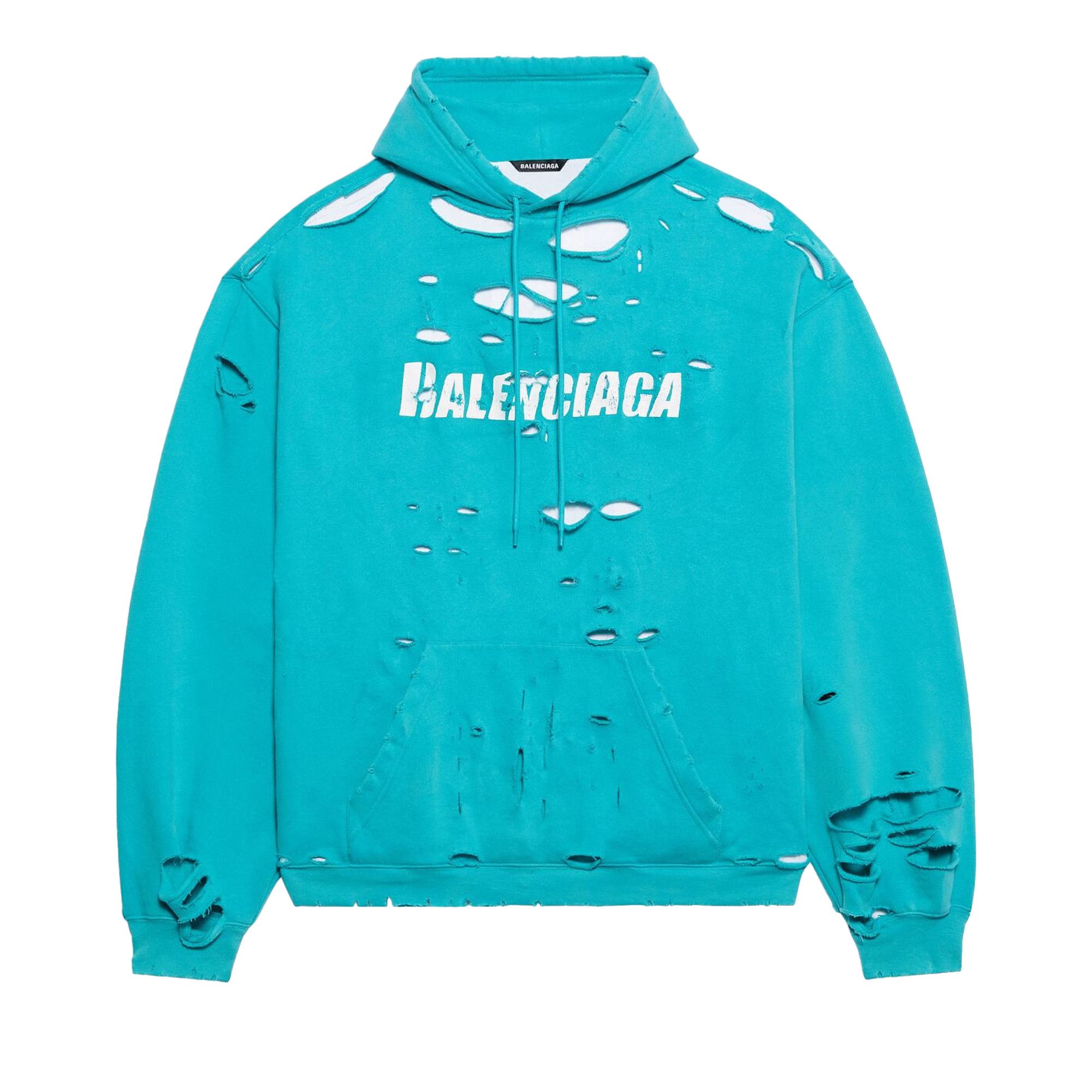 Balenciaga turquoise hoodie outlet