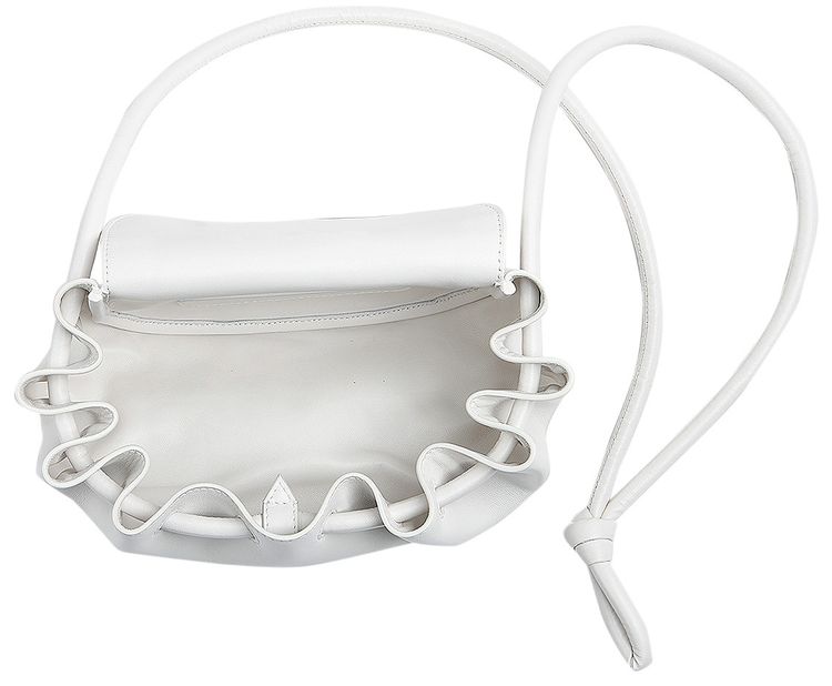 Bottega Veneta Small Crossbody Beak Bag ChalkSilver