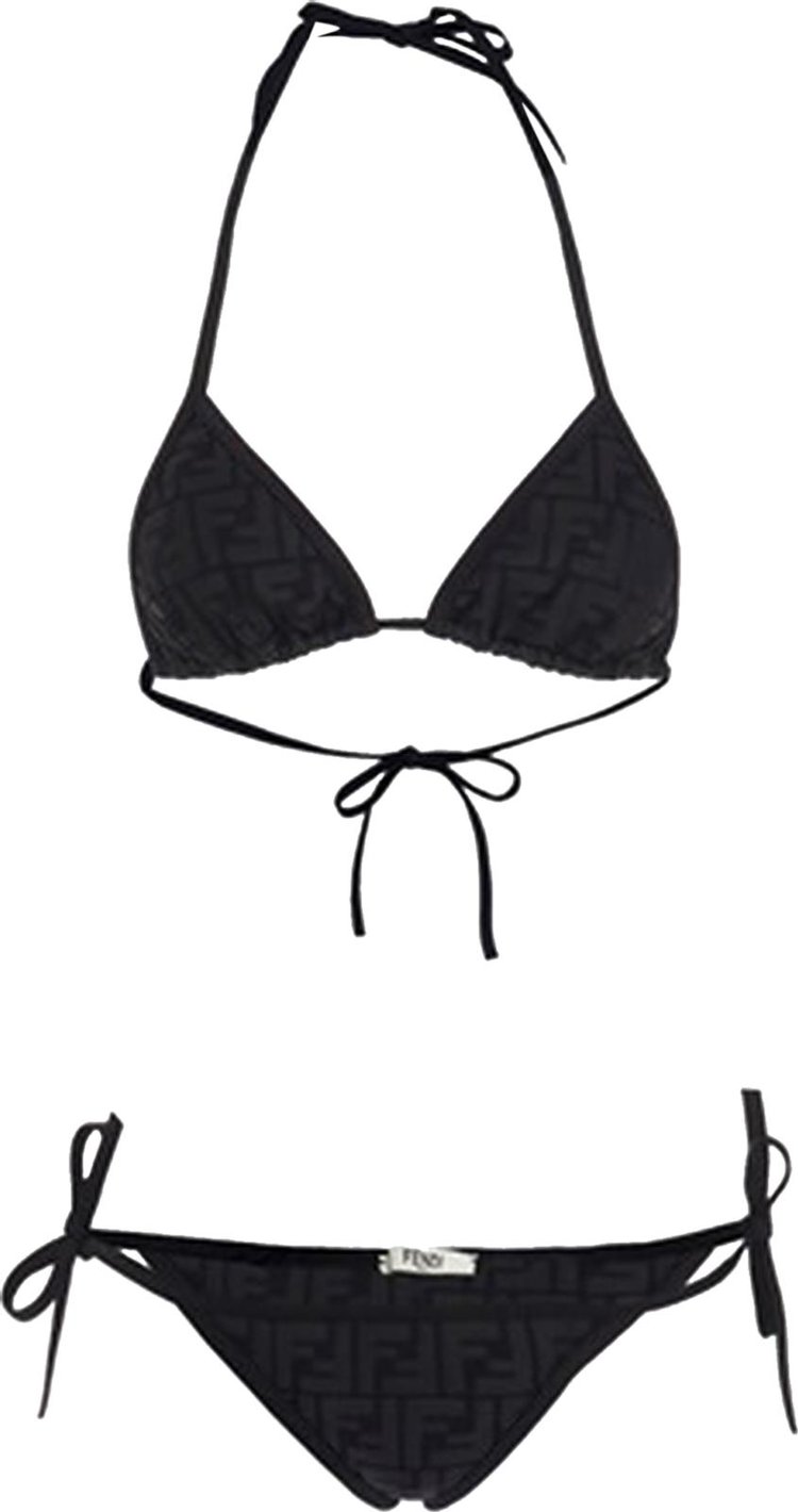 Fendi Fendirama Embossed Bikini Black