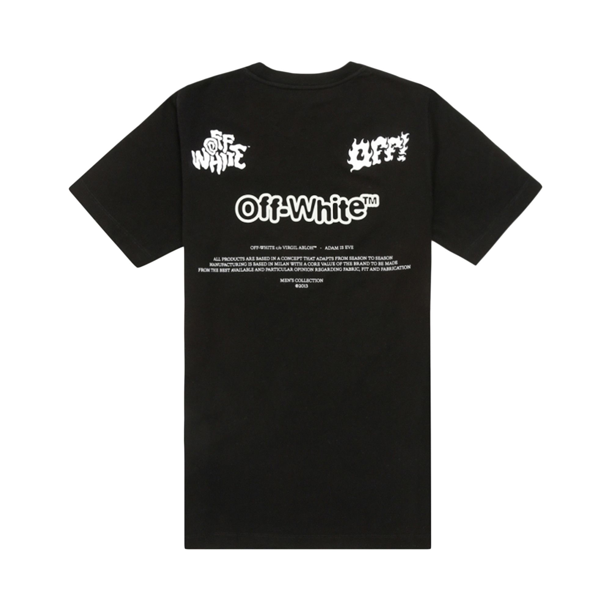 ★Off-White★ BUKISHI LOGO SHORT SLEEVE T-SHIRT BLACK OMAA02 Buy Off-White Off Blur Logo Slim Tee 'Black/White