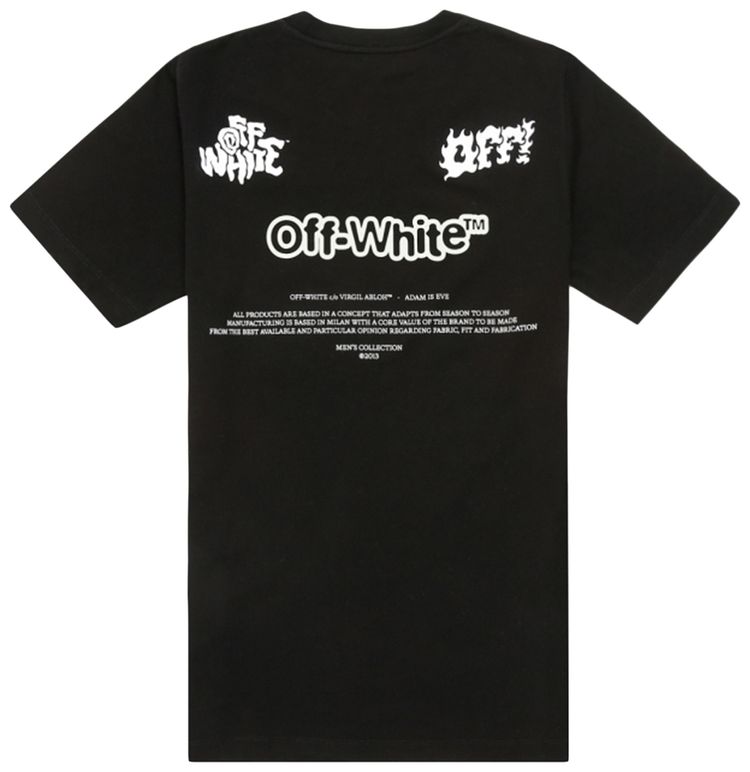 Off White Off Blur Logo Slim Tee BlackWhite