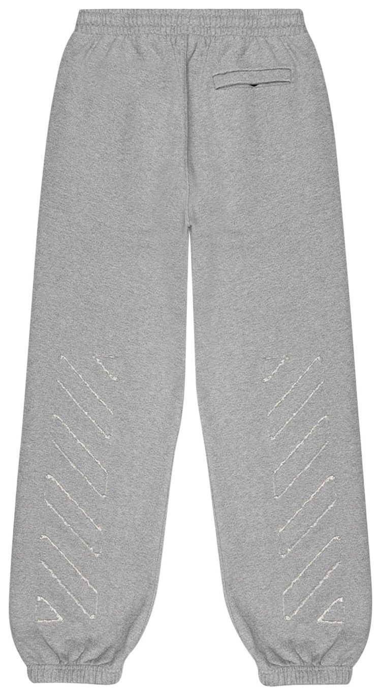 Off White Arrow Logo Slim Sweatpant Melange Grey