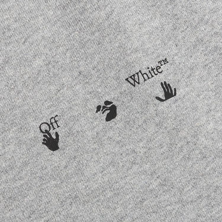 Off White Arrow Logo Slim Sweatpant Melange Grey