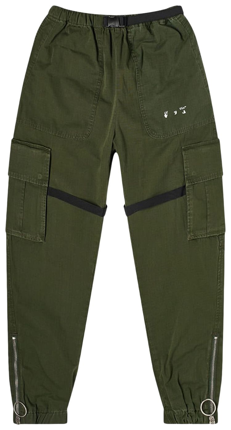 Off White Parachute Cargo Pant Kombu GreenWhite