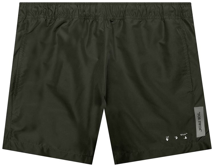 Off White Logo Swimshorts RosinWhite