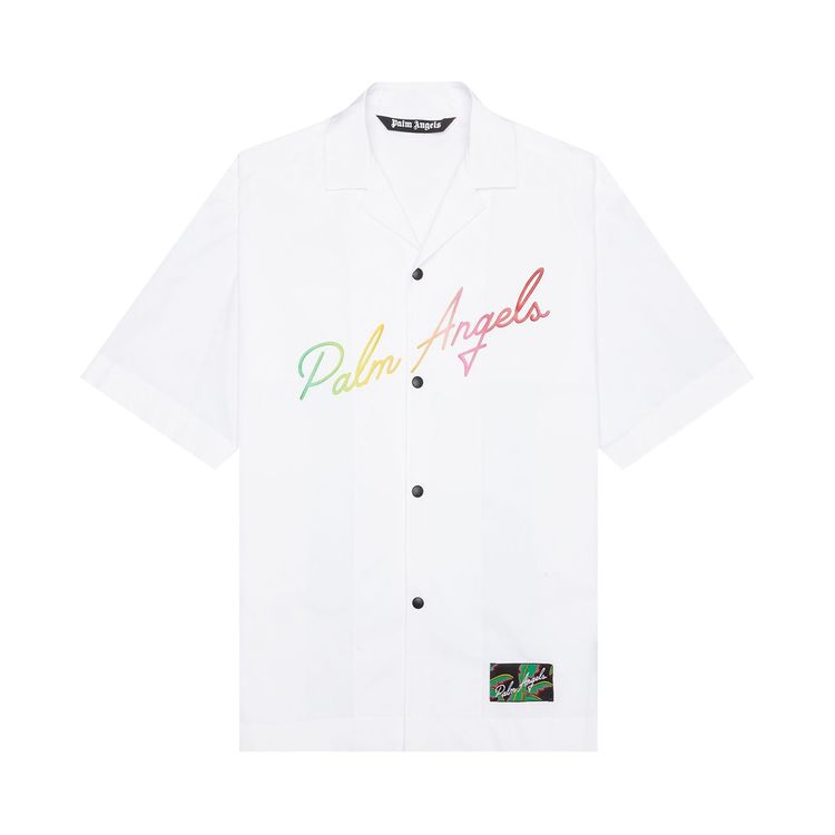 Palm Angels Miami Bowling Shirt WhiteMulticolor