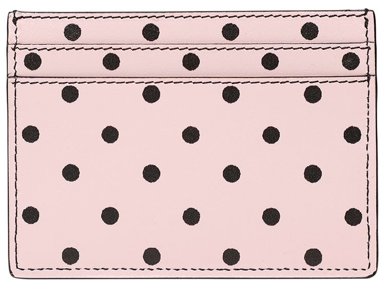 Saint Laurent Polka Dot Logo Card Holder RosaNero