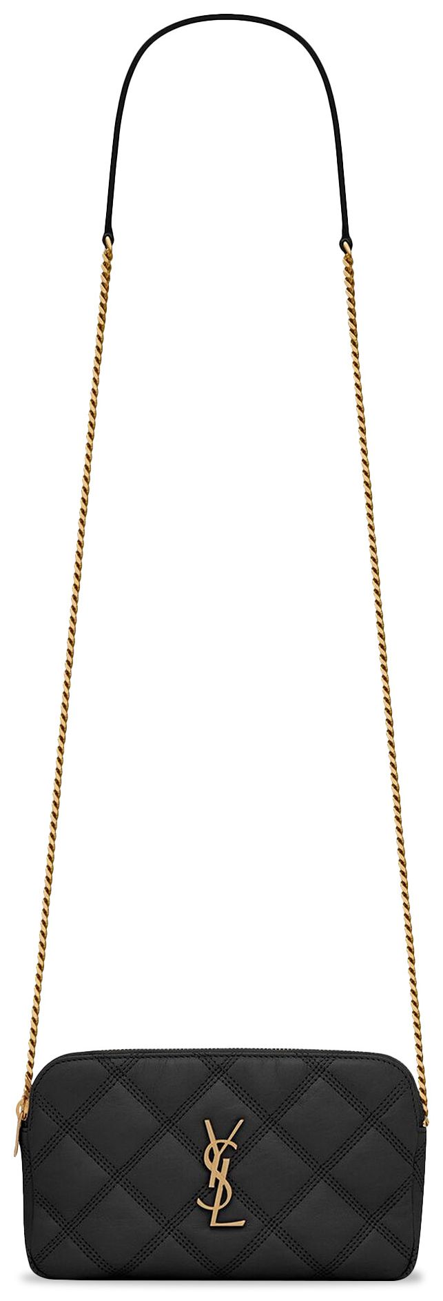 Saint Laurent Becky Double Zip Pouch Nero