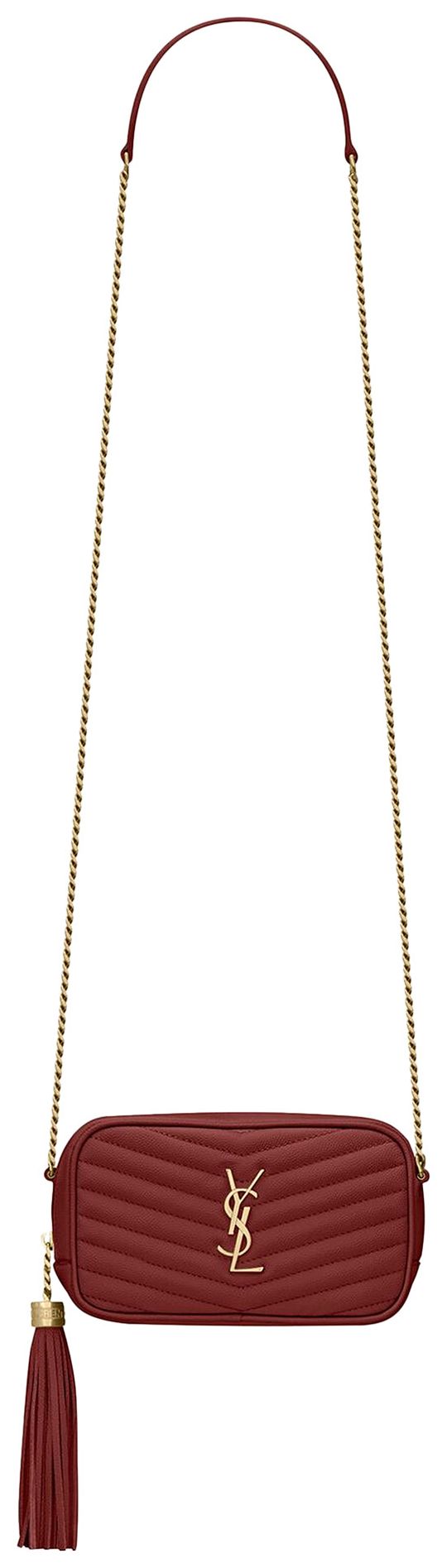 Saint Laurent Mini Lou Shoulder Bag Opyum Red