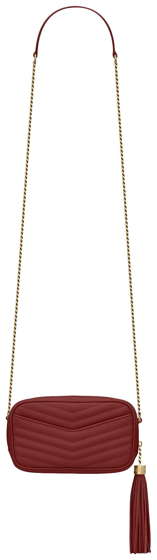 Saint Laurent Mini Lou Shoulder Bag Opyum Red