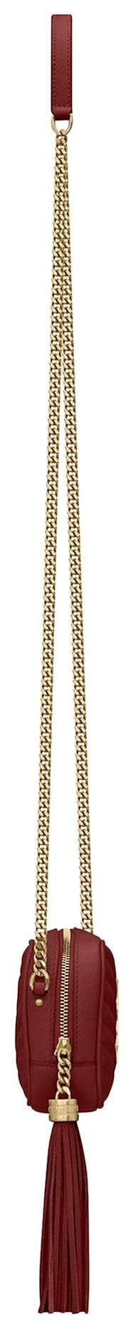 Saint Laurent Mini Lou Shoulder Bag Opyum Red