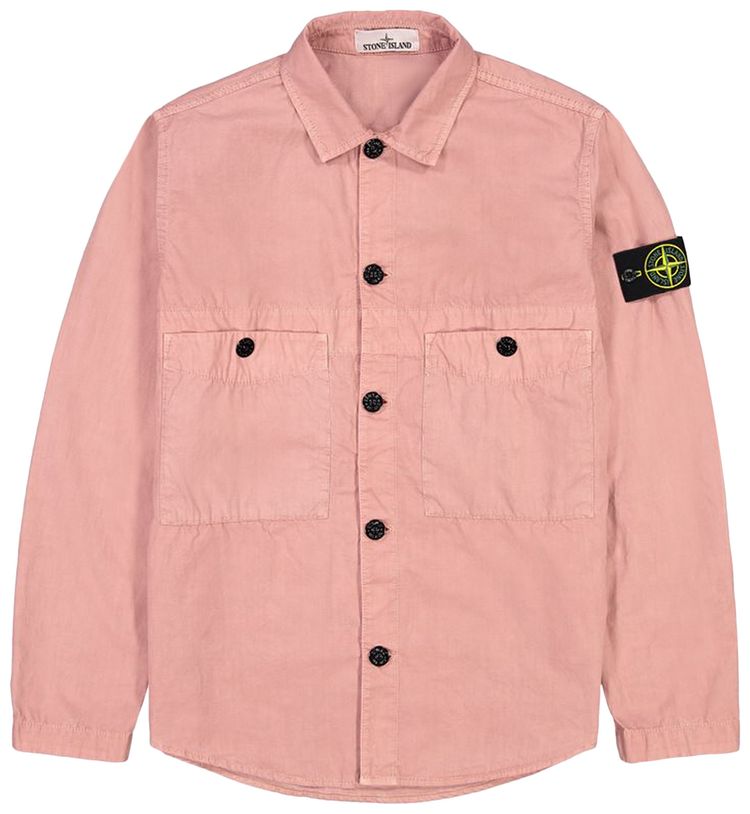 Stone Island Patch Overshirt Red Onion