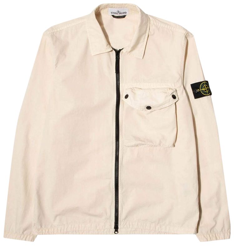Stone Island Patch Overshirt Ivory