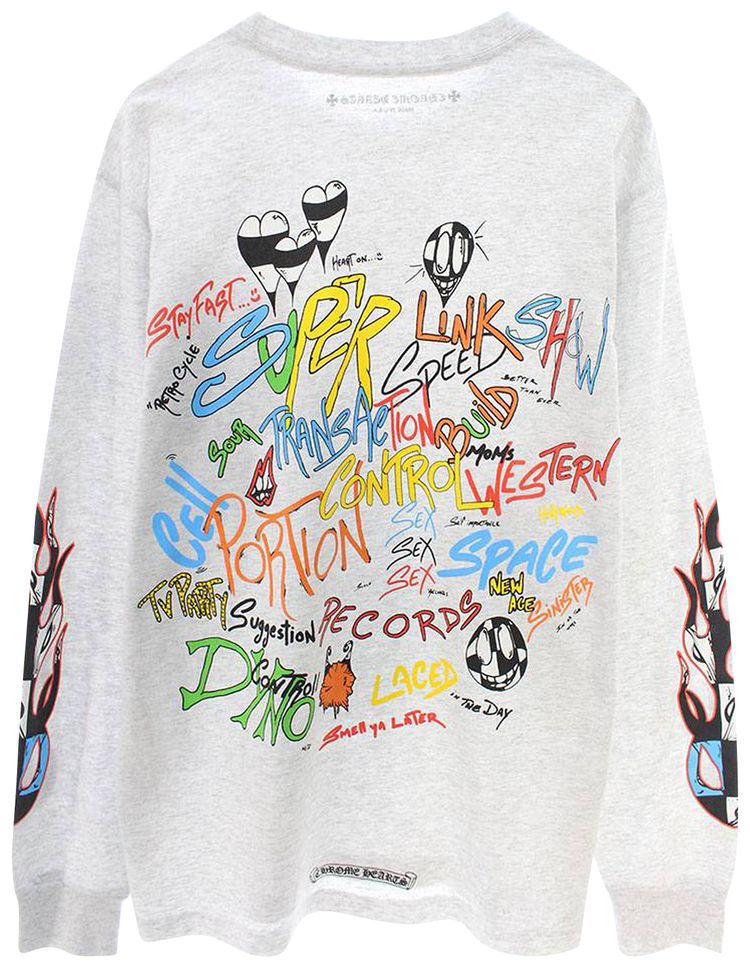 Chrome Hearts x Matty Boy PPO Brain Long Sleeve Top Ash Grey