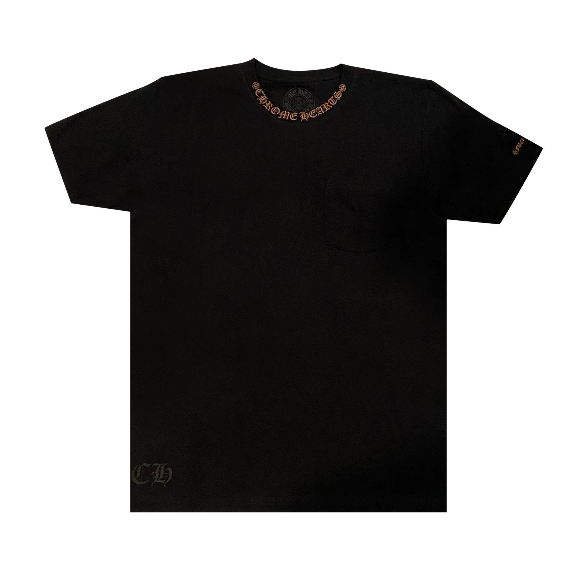 Buy Chrome Hearts Collar Print T-Shirt 'Black/Brown' - 1383