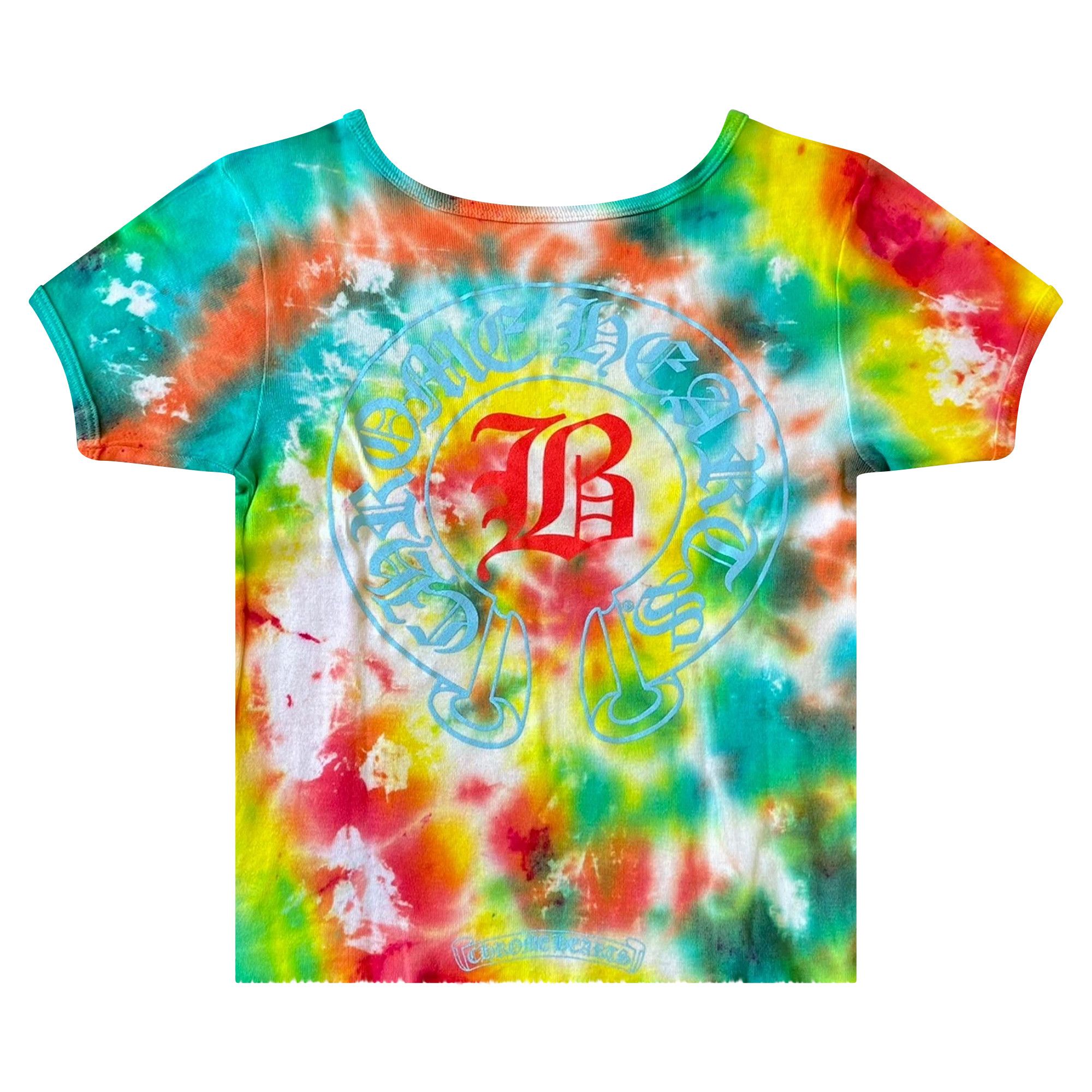 CHROME HEARTS × BELLA HADID Tie Dye Buy Chrome Hearts x Bella Hadid Hand Dyed Baby Tee 'Tie Dye