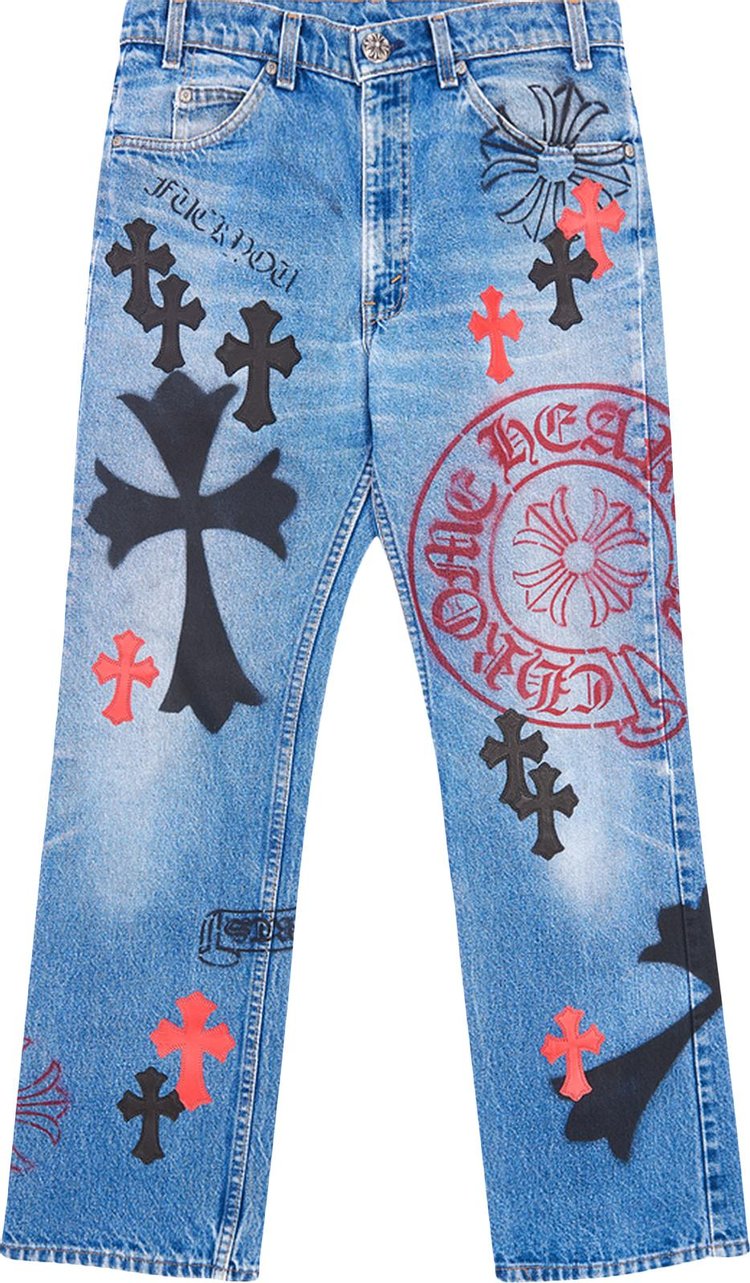 Chrome Hearts Custom Stencil Denim Blue