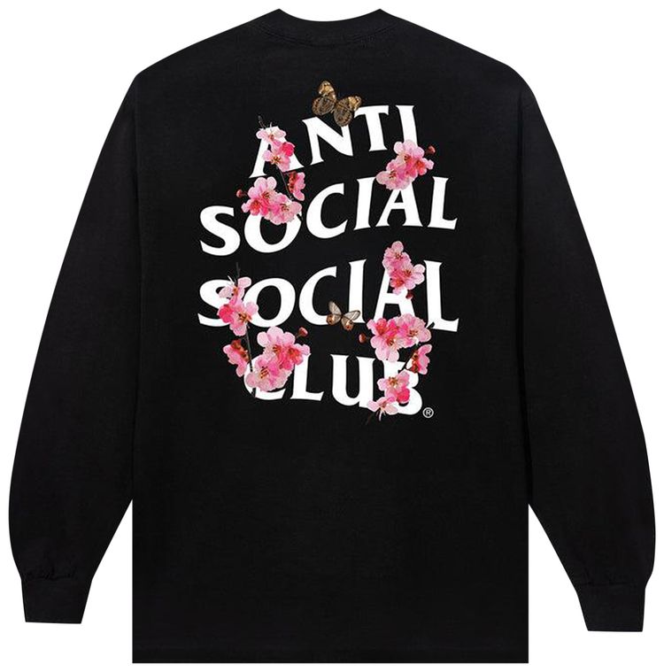 Anti Social Social Club Kkotch Long Sleeve Tee Black