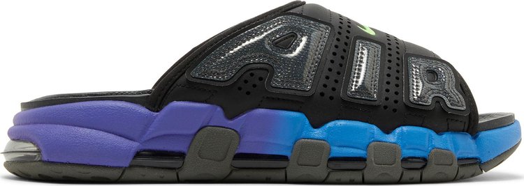 Air More Uptempo Slide Black Blue Purple Gradient