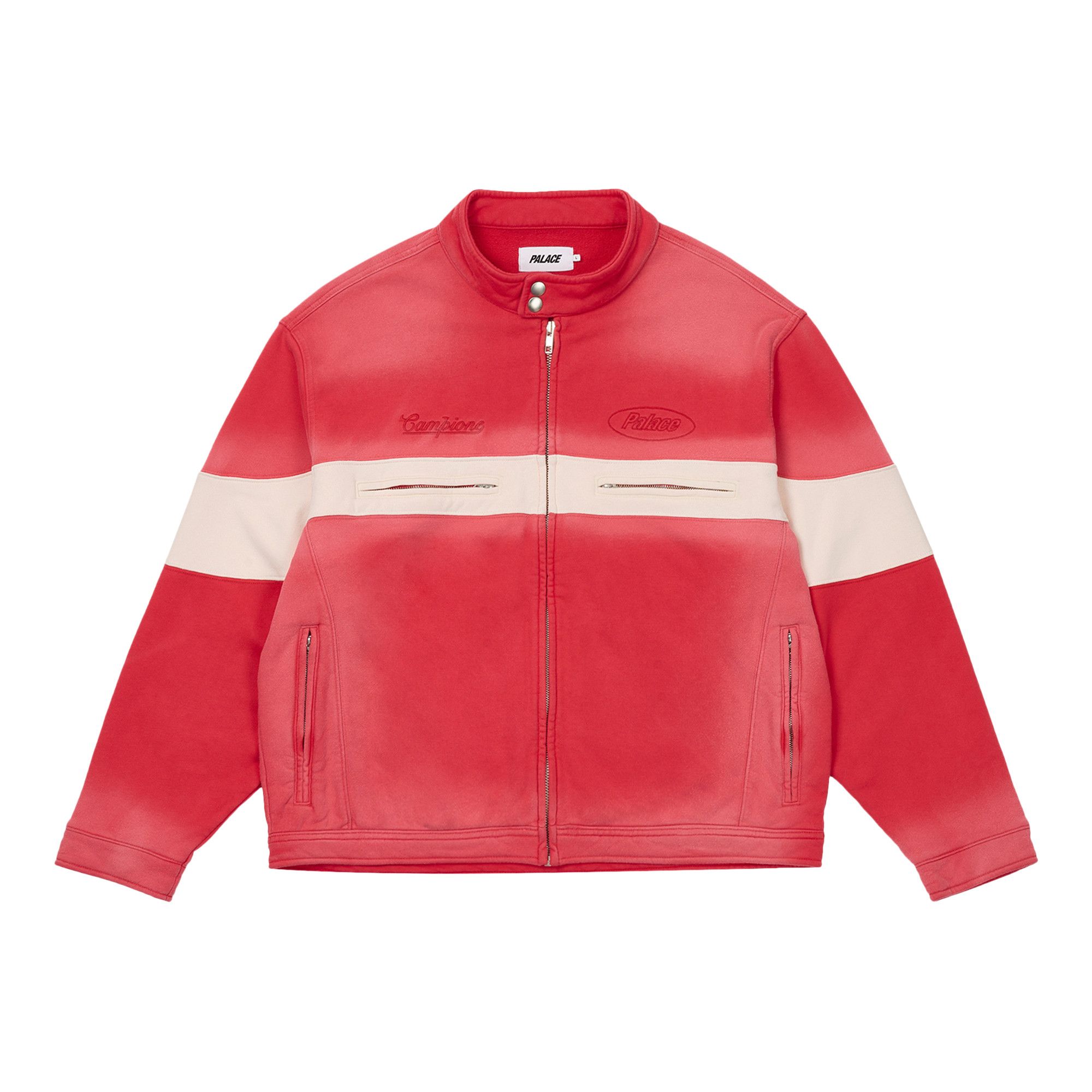 Buy Palace Washed Moto Jacket 'Truest Red' - P26CS112 | GOAT