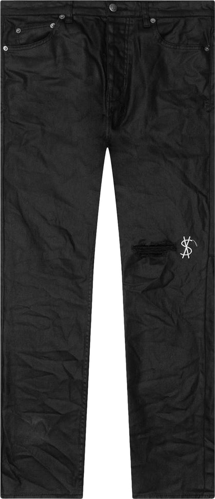 Ksubi Chitch Waxed Slim Fit Jeans Black