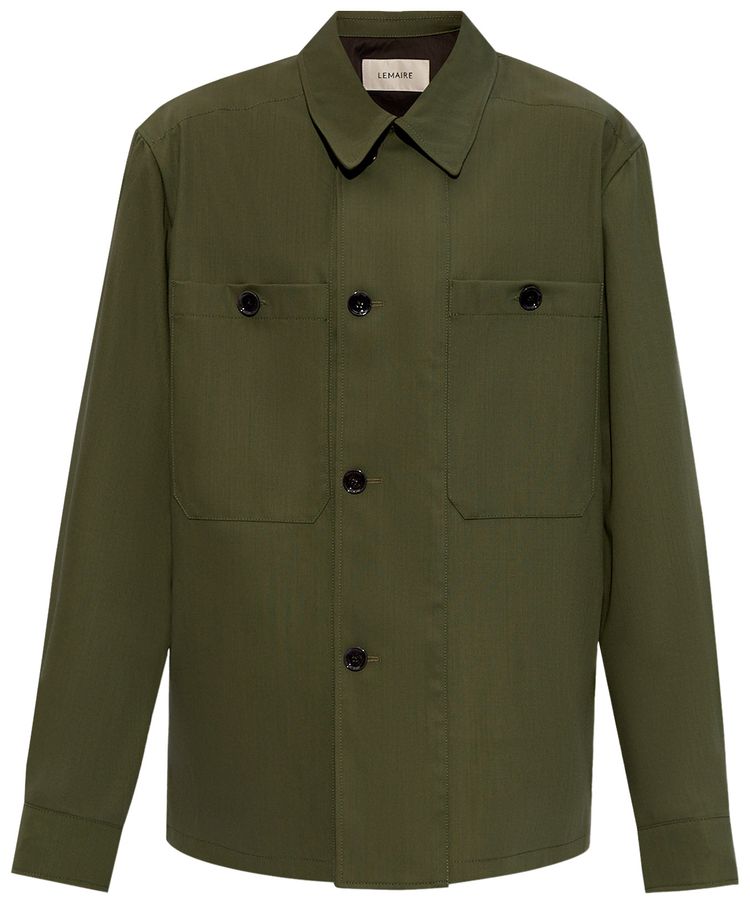 Lemaire Soft Military Overshirt Smoky Green