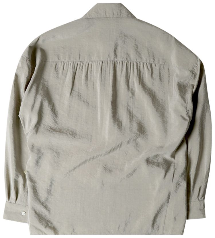 Lemaire Straight Collar Twisted Shirt Light Misty Grey