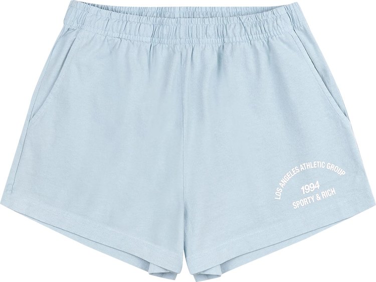 Sporty  Rich LA Athletic Group Disco Shorts China BlueWhite