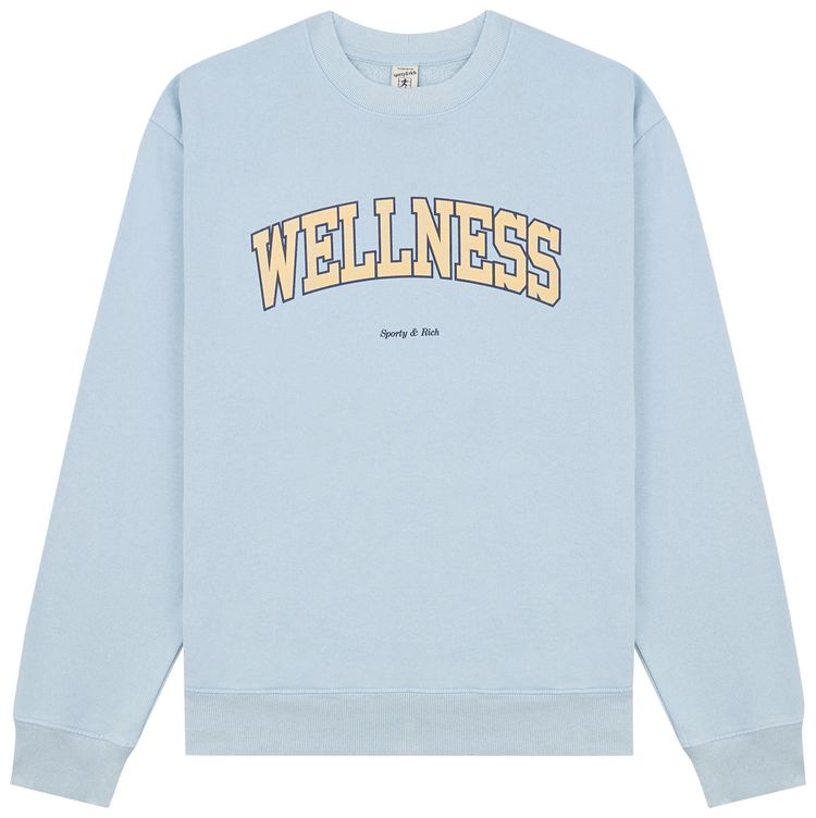 Sporty  Rich Wellness Ivy Crewneck China BlueAlmondNavy