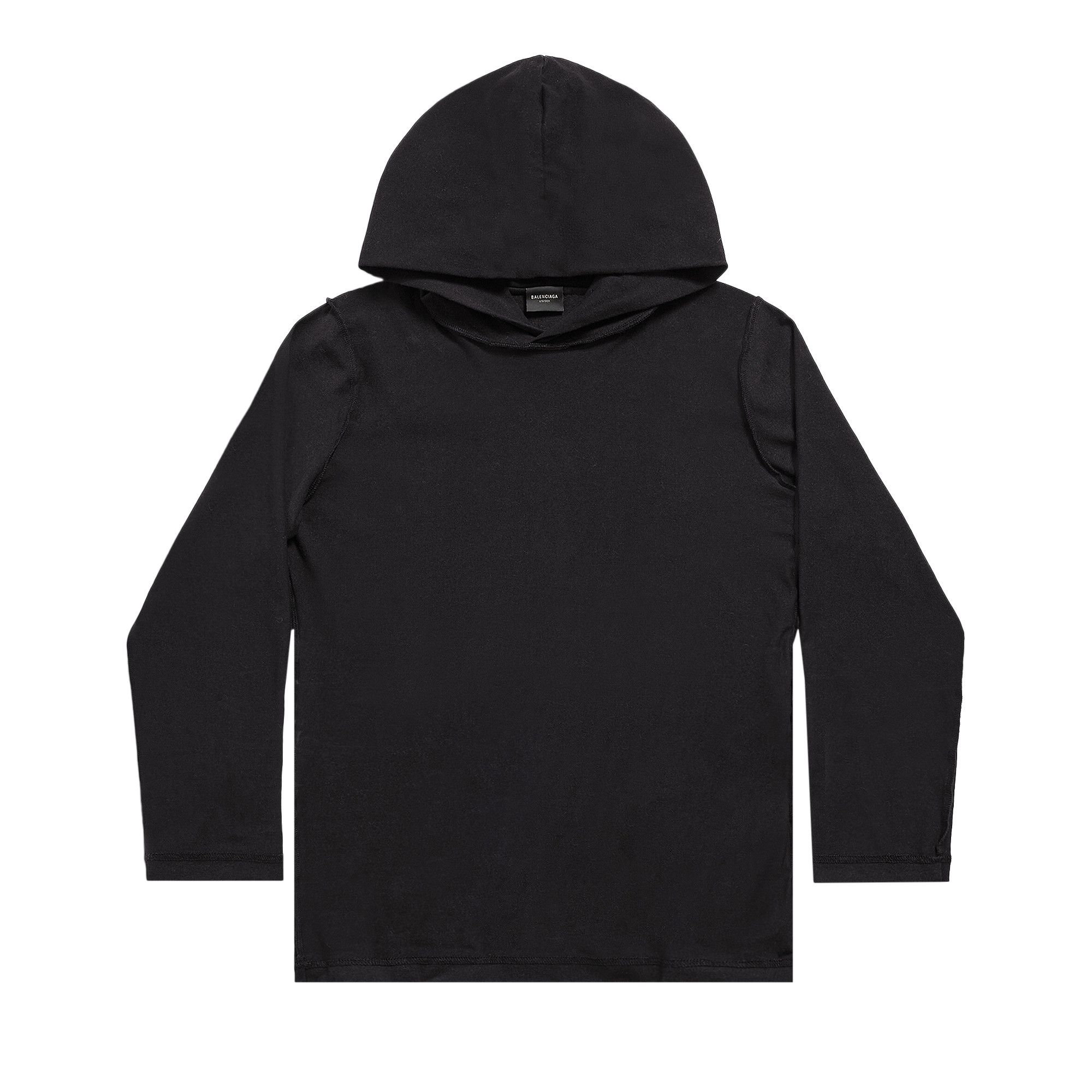Buy Balenciaga Long Sleeve Hooded T Shirt Faded Black 787350 TNVI3 1083 GOAT