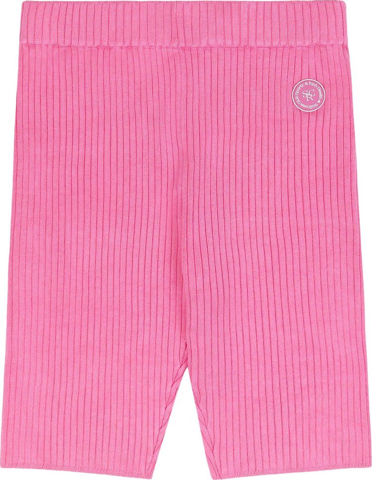 Sporty  Rich SRHWC Ribbed Biker Short Cotton Candy