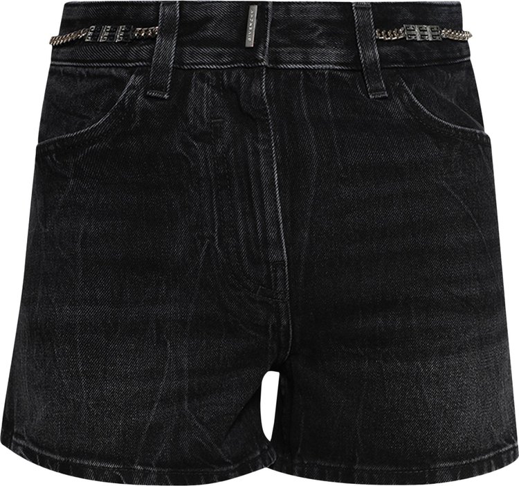 Givenchy Denim Short With Chain Black