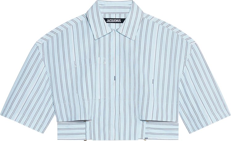 Jacquemus La Chemise Courte Bari Blue Stripe