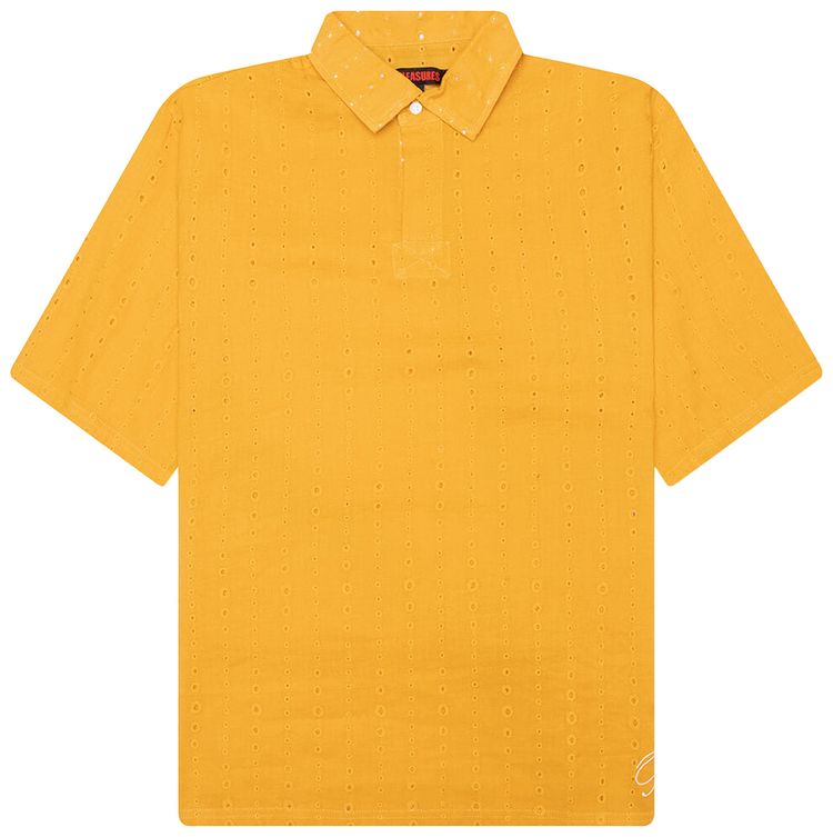 Pleasures Clarity Woven Polo Yellow
