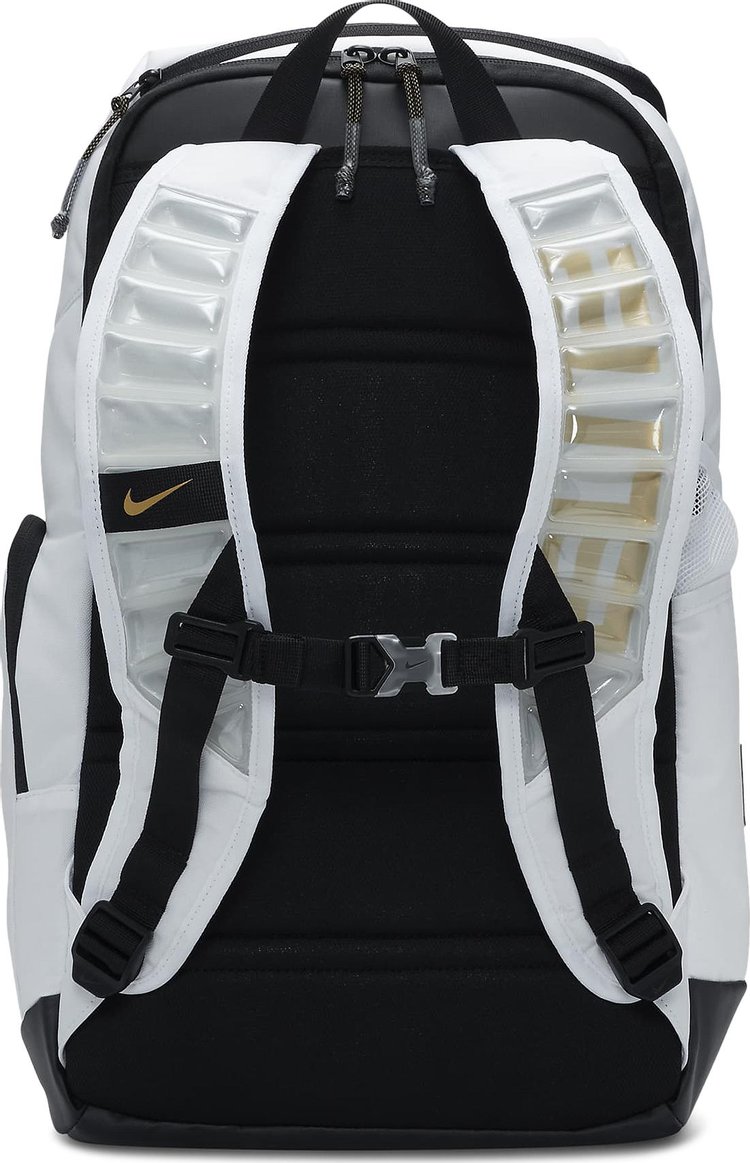 Nike Hoops Elite Backpack WhiteBlackMetallic Gold