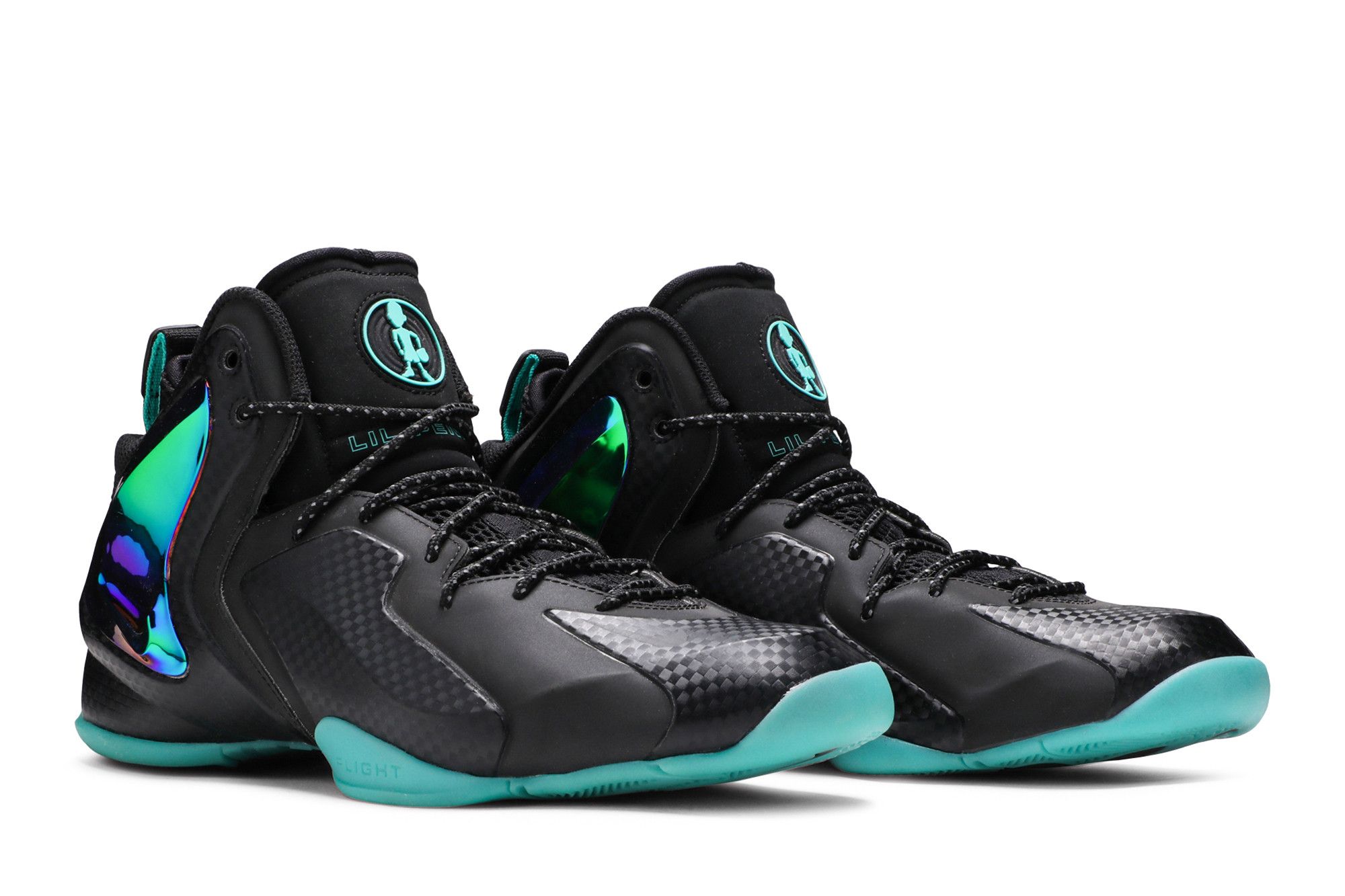 Size 7.0 Lil Penny Posite Black Hyper Jade