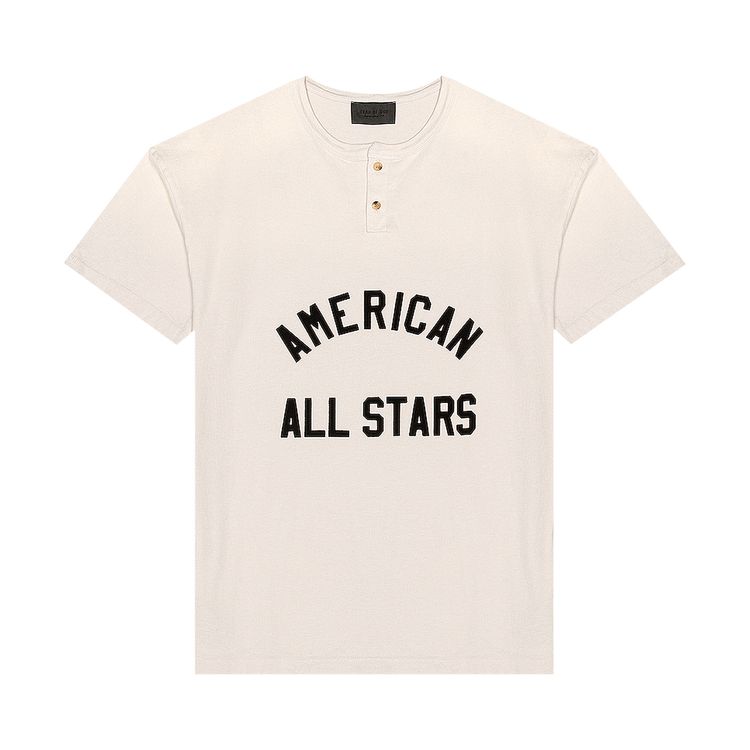 Fear of God All Star Henley Tee Vintage Concrete White