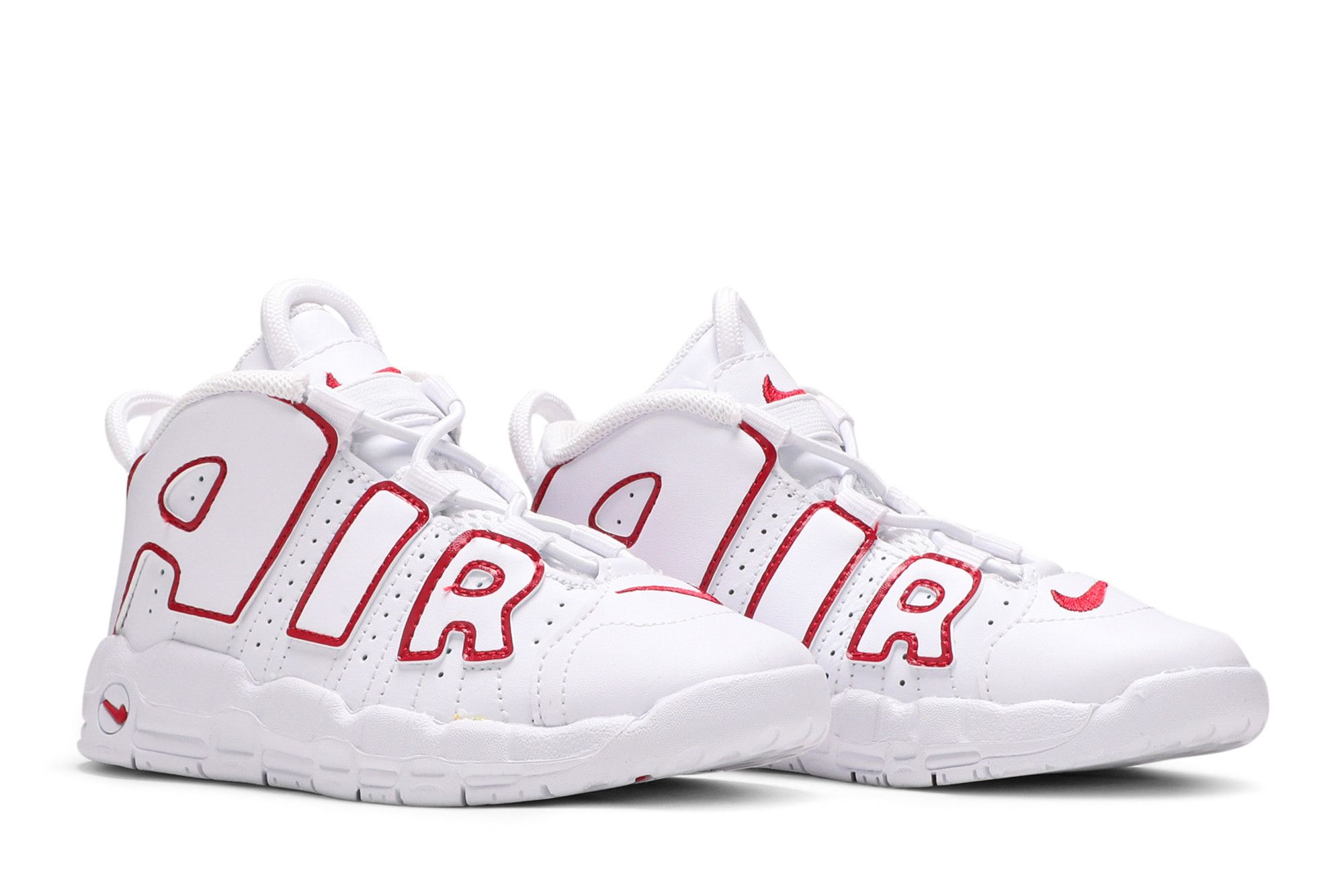 Nike air more uptempo white varsity red hot sale