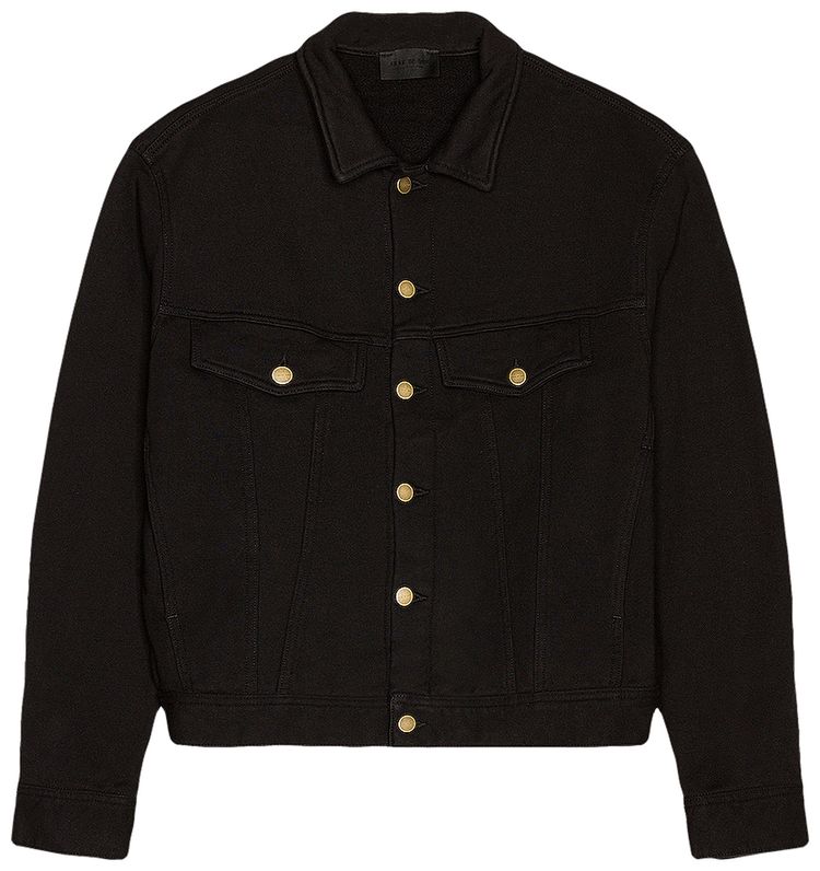 Fear of God French Terry Trucker Jacket Black
