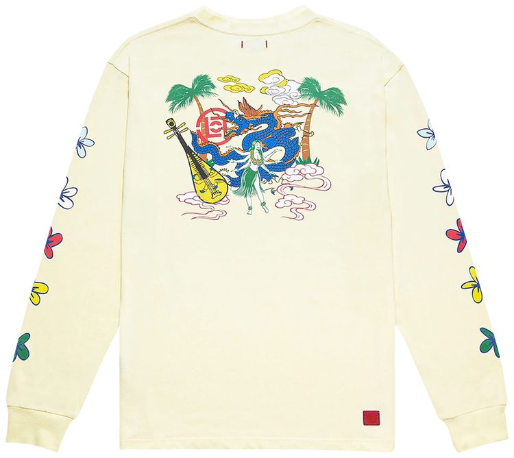 CLOT Flowers Pint Long Sleeve Tee Off White